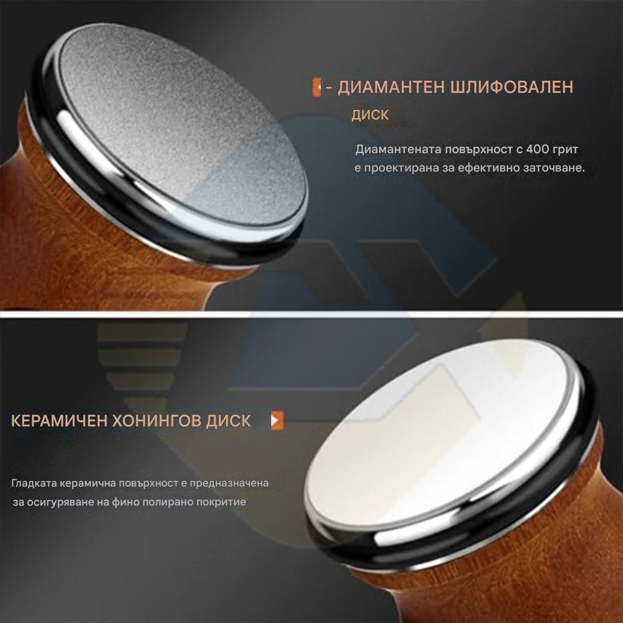 Комплект за заточване на ножове с въртящ се механизъм – универсално решение за всяка кухня