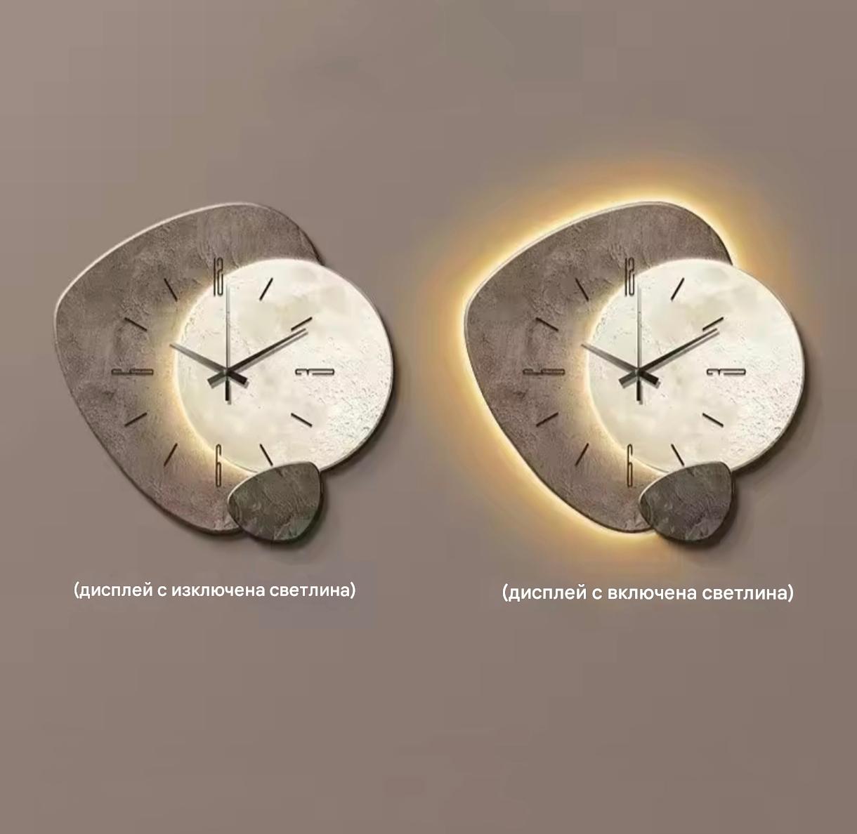 Декоративен стенен часовник с LED осветление