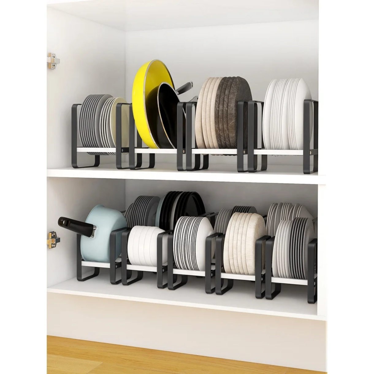 Многофункционален метален органайзер за дъски, капаци, чинии и тенджери