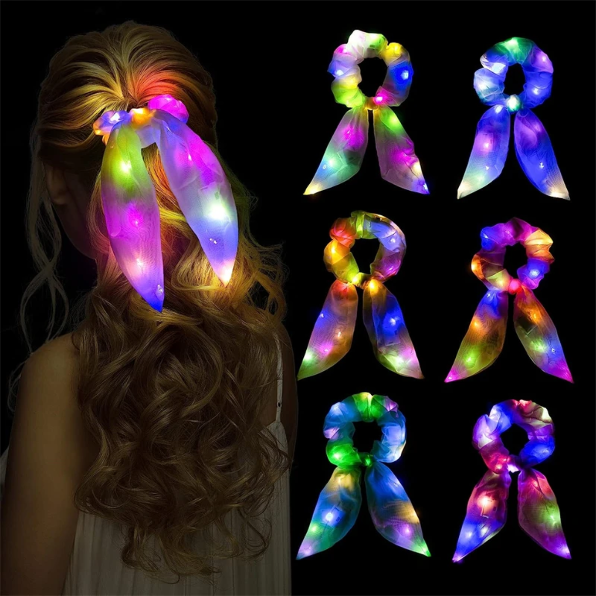 LED Луминесцентни Скрънчита – 3 Режима на Светене за Партита и Фестивали