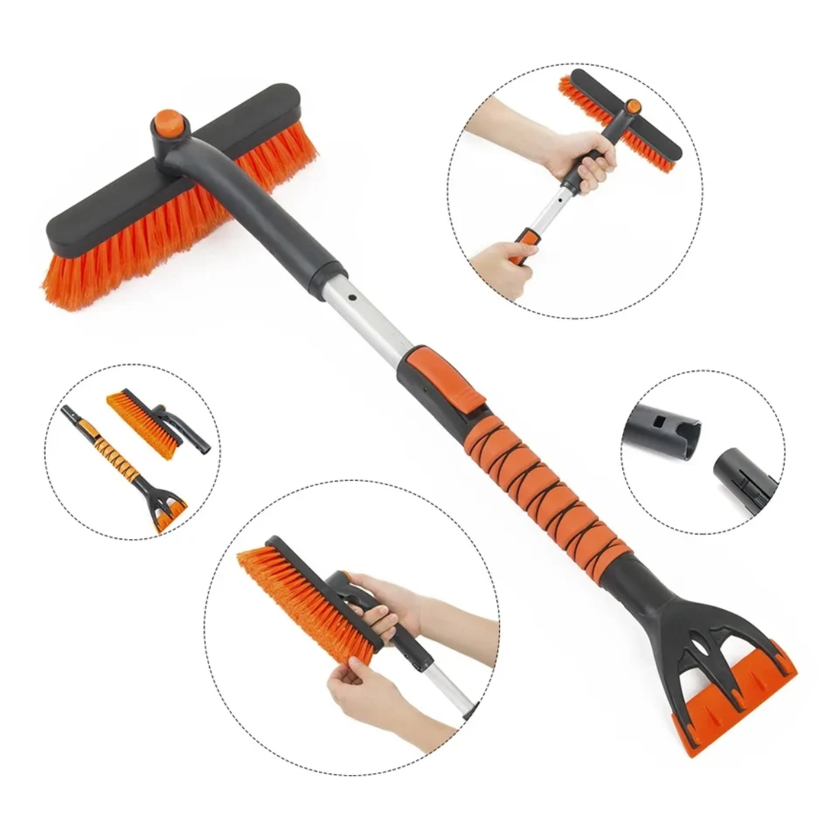 Универсален зимен комплект за кола – четка за сняг и стъргалка за лед