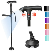 Сгъваем бастун-патерица, регулируема височина, LED светлина, SOS бутон