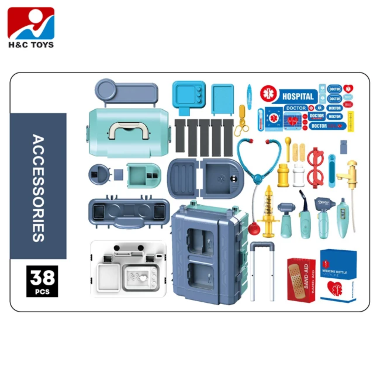 Игралeн комплект Mappy Mobile Hospital 3in1, 38 части