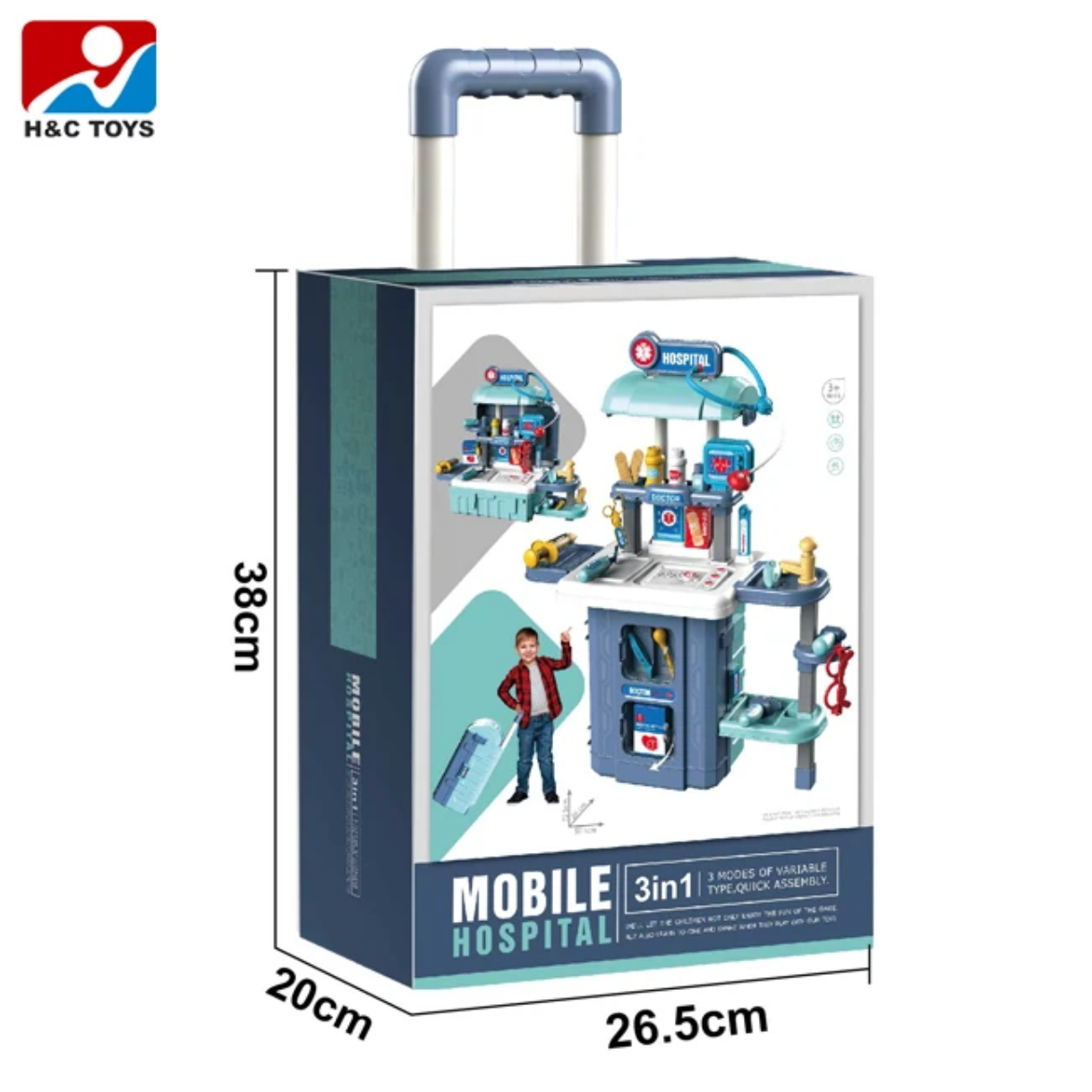 Игралeн комплект Mappy Mobile Hospital 3in1, 38 части