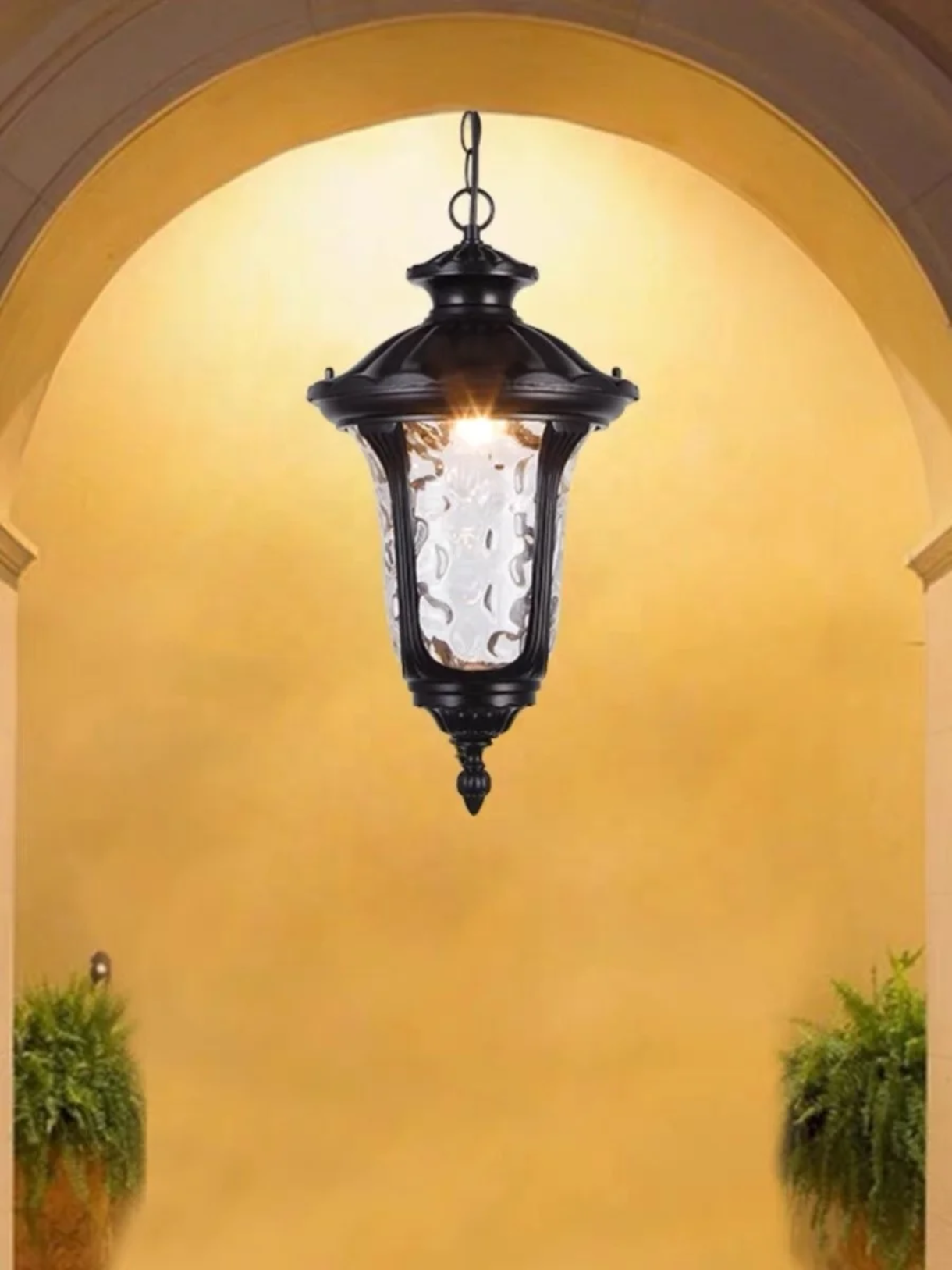 Външна висяща LED лампа за балкон и градина