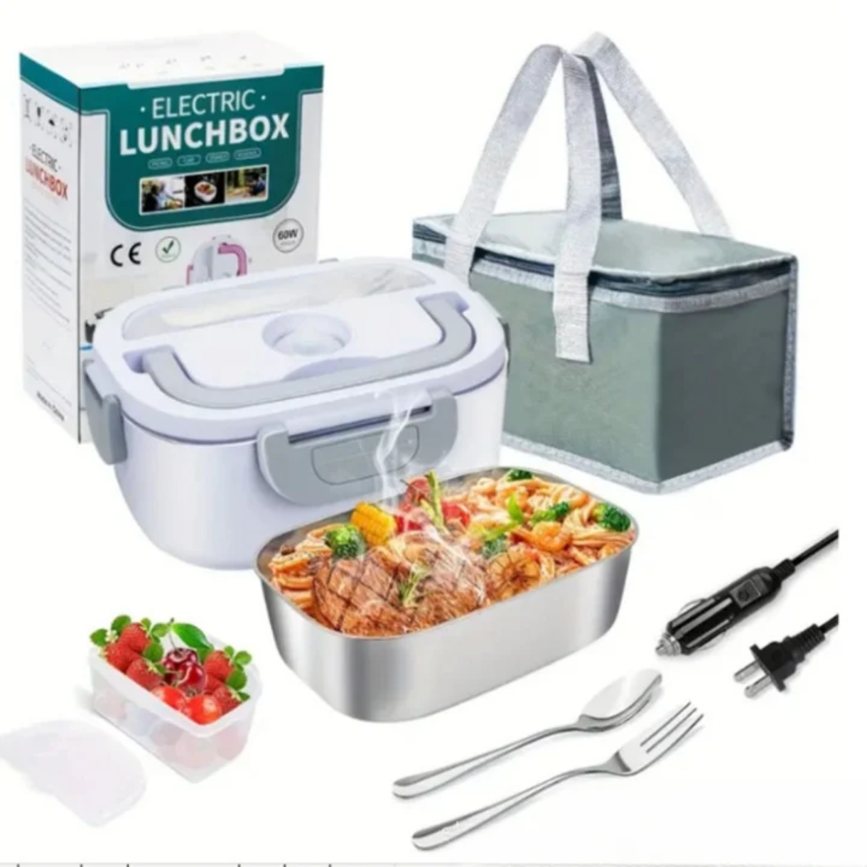 Електрическа преносима кутия за обяд с подгряване – за дома, колата и на открито