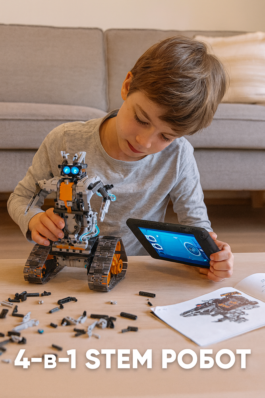 Smart 4-в-1 Робот 604 части – Образователен STEM конструктор за деца