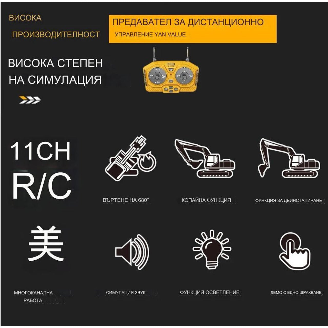 Багер с дистанционно управление