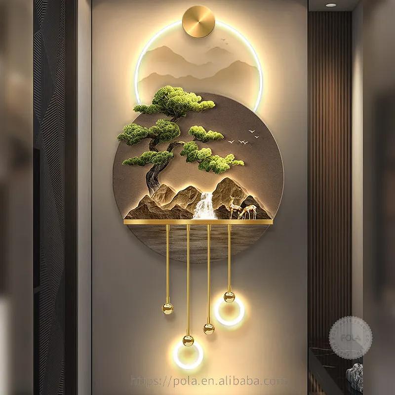 Елегантен стенен декор с LED осветление и изящен 3D дизайн