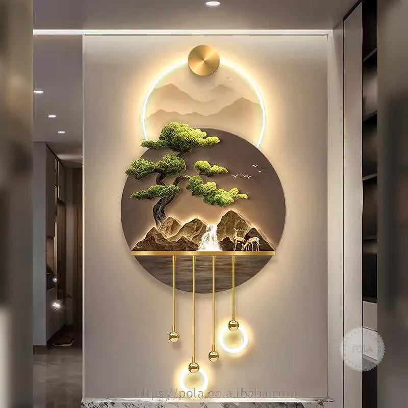 Елегантен стенен декор с LED осветление и изящен 3D дизайн