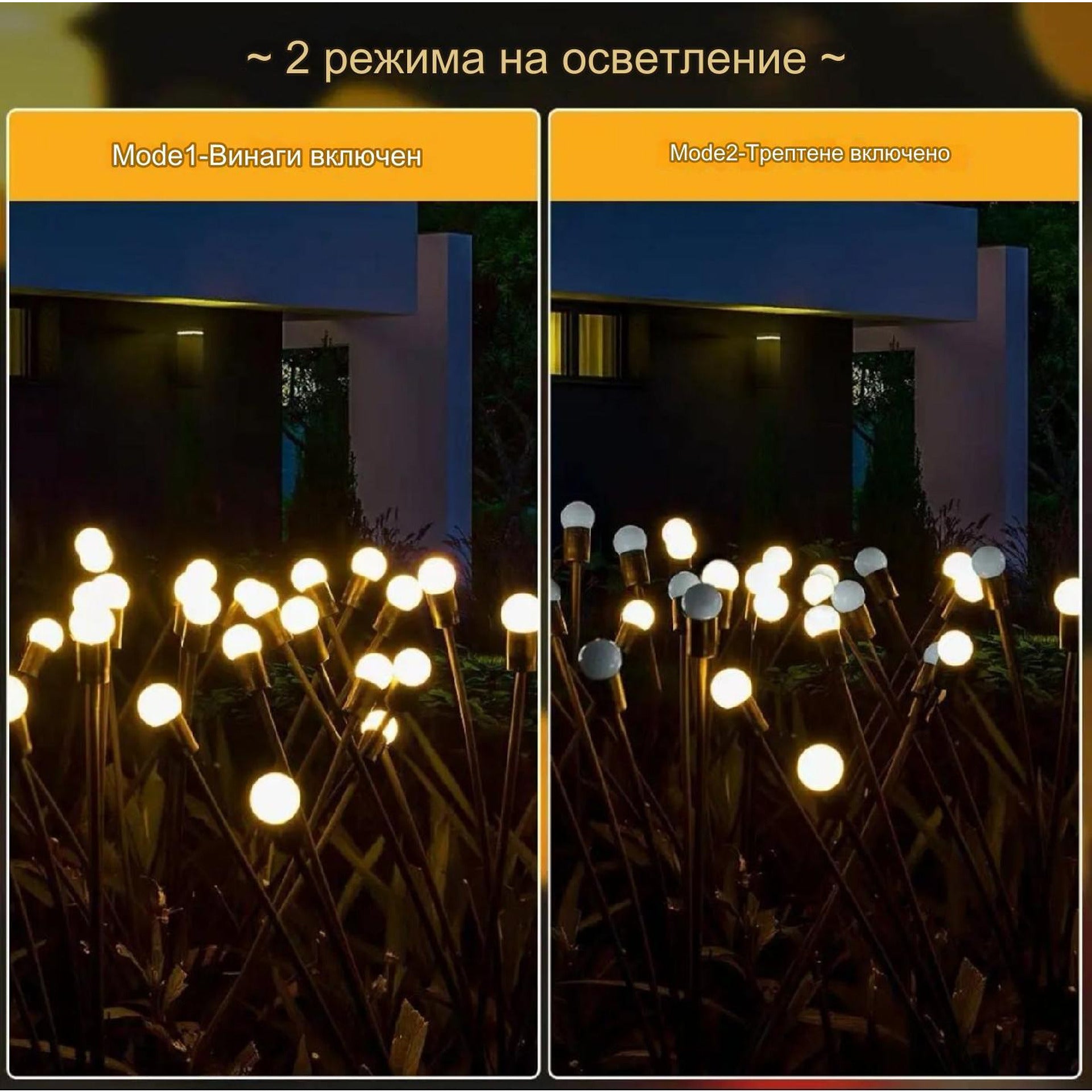 Градински декоративни LED лампички със соларна батерия