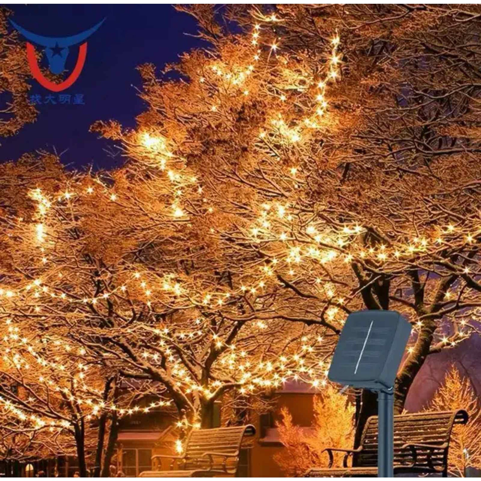LED лампички със соларна батерия - 10м