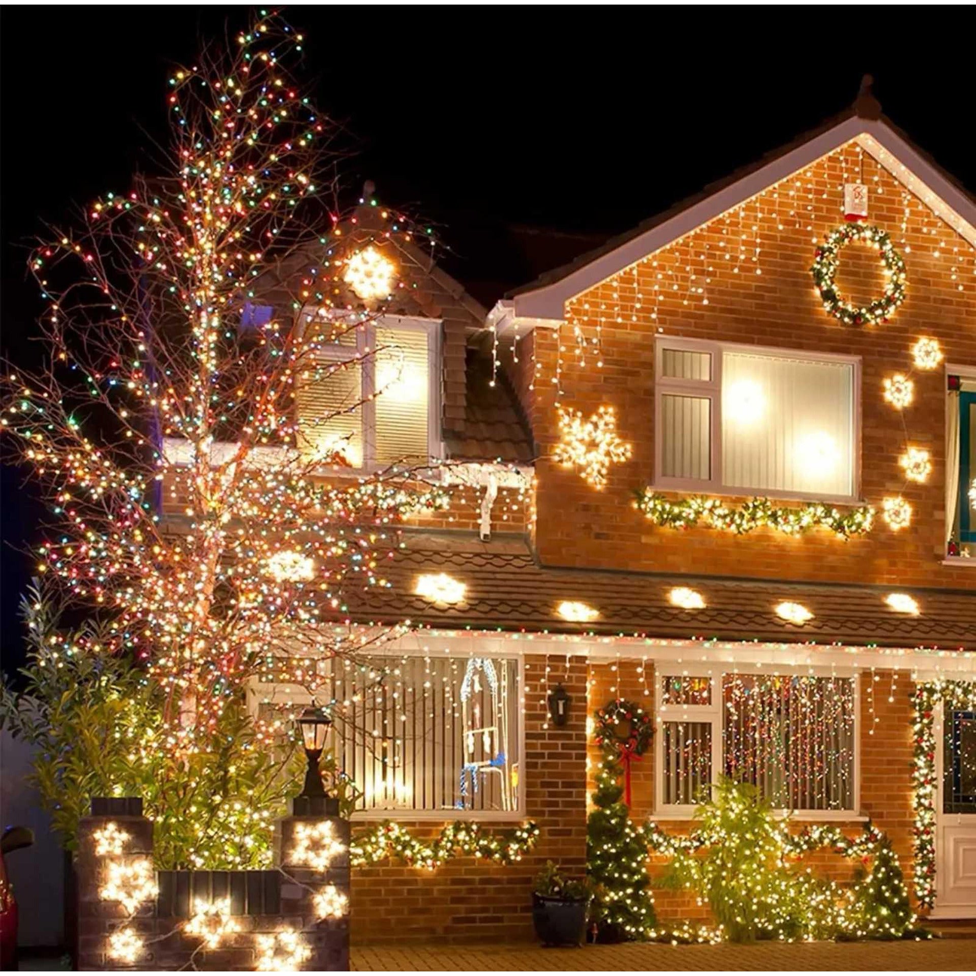 LED лампички със соларна батерия - 10м