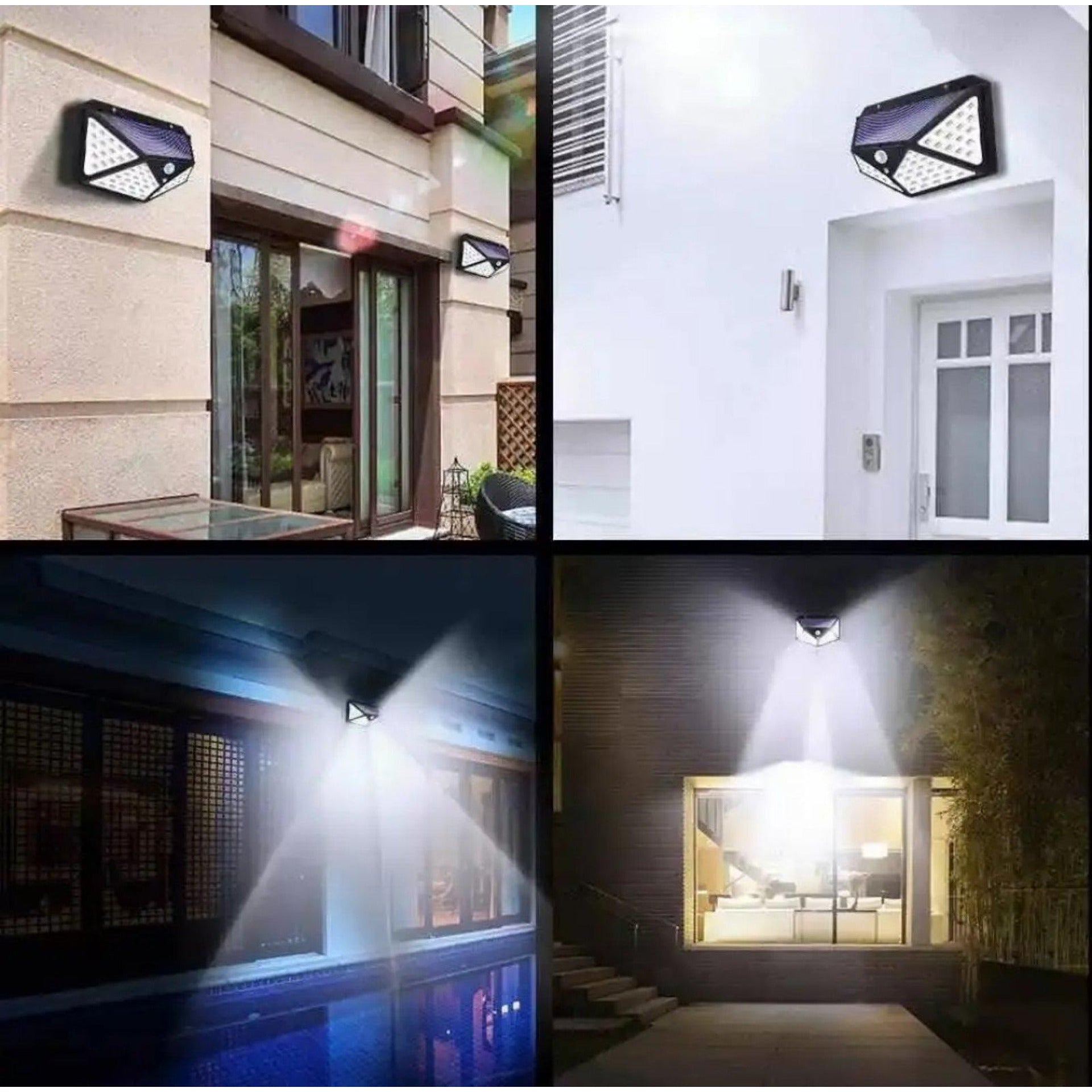 LED соларна лампа за външно осветление със сензор за движение