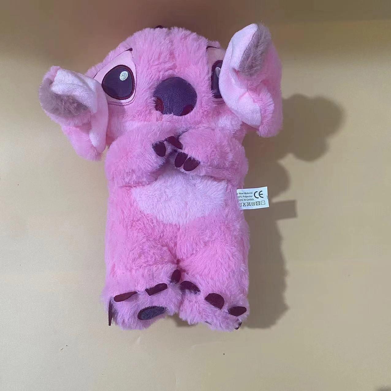 Плюшена играчка Stitch, имитираща дишане със светещо сърце – музика, движение и комфорт за бебета