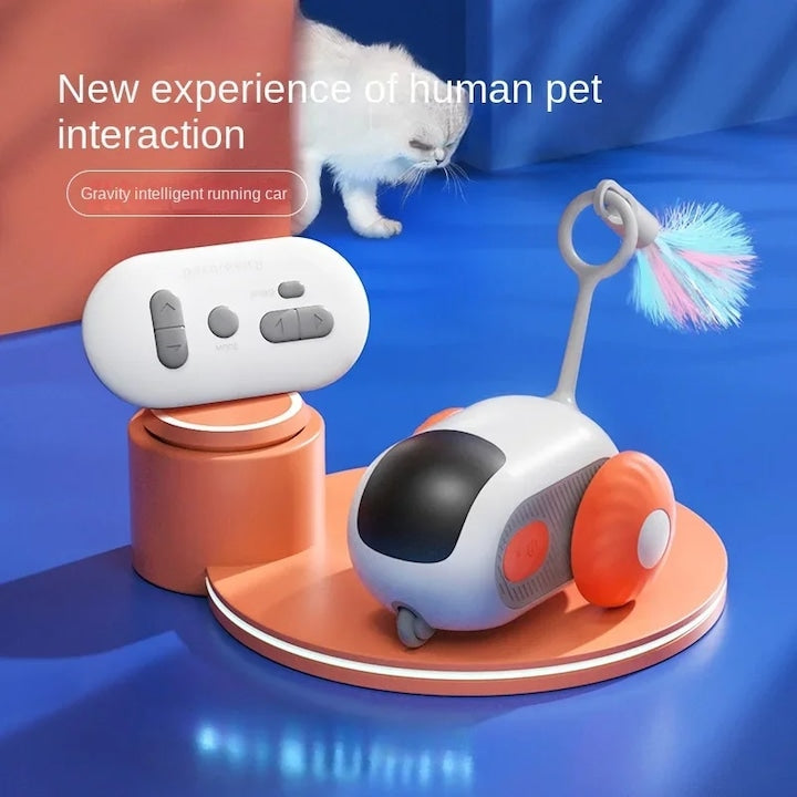 Електрическа котешка играчка – Интелигентна спортна кола с дистанционно управление