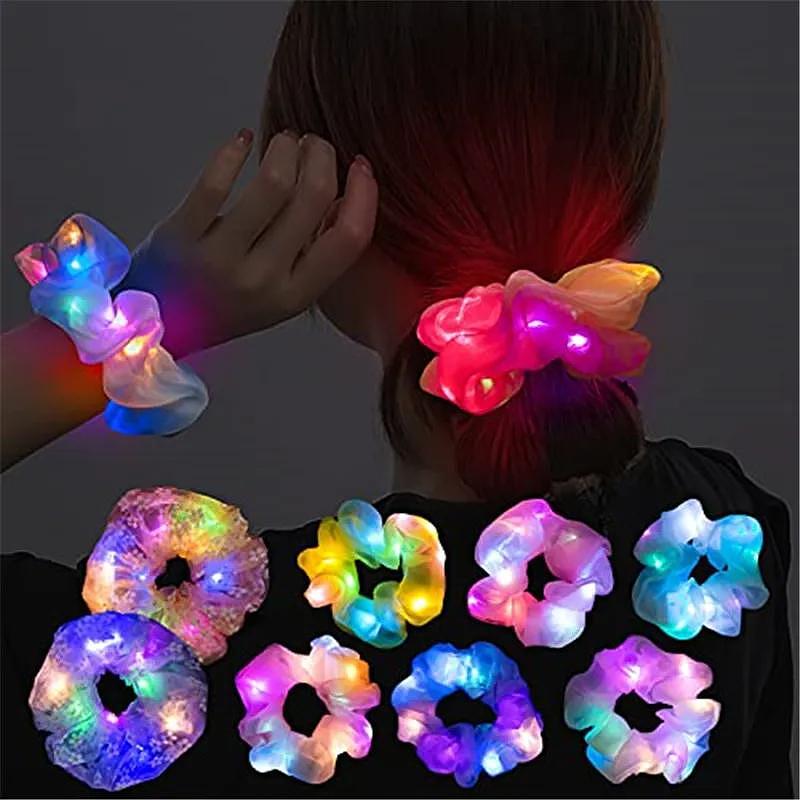 Скрънчи за коса с LED светлини